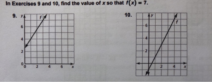 in exercises 7 10 find the value of x