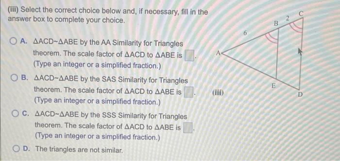 Answered: D Circle one of the following: sss SAS…