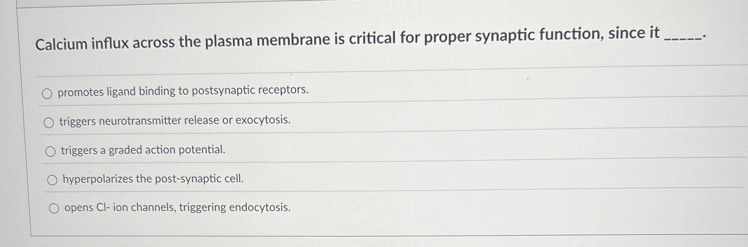 Solved Calcium influx across the plasma membrane is critical