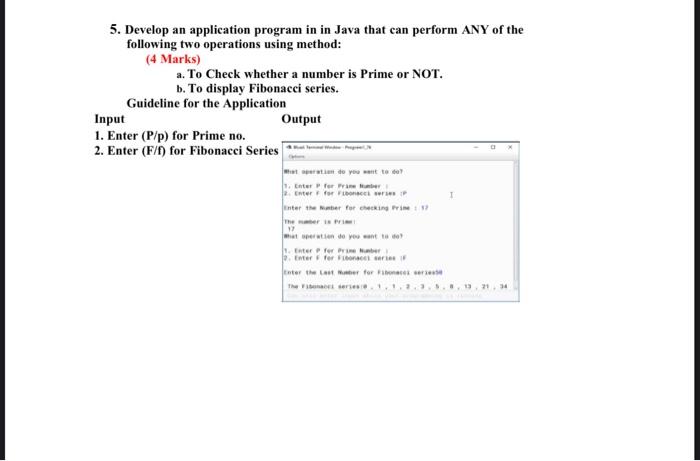 Solved 5. Develop an application program in in Java that can | Chegg.com