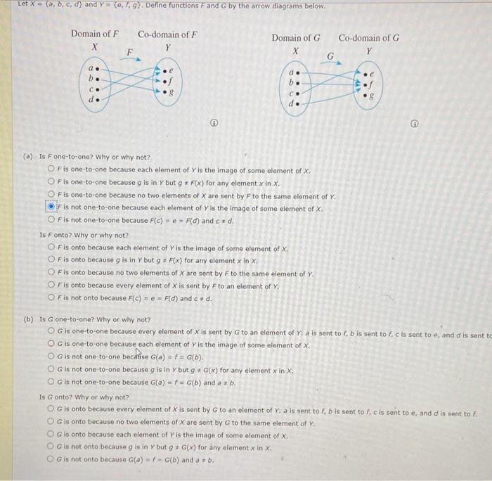 Solved Let X = (a, B, C, D) And Y={e, F.9). Define Functions | Chegg.com