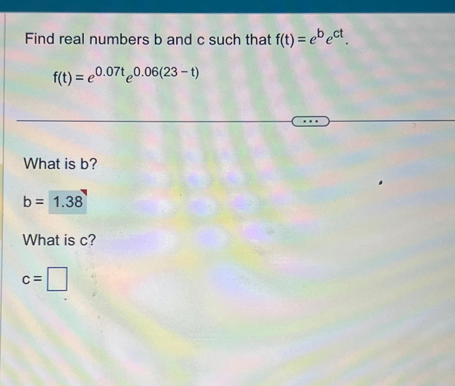 Solved Find Real Numbers B ﻿and C ﻿such That | Chegg.com