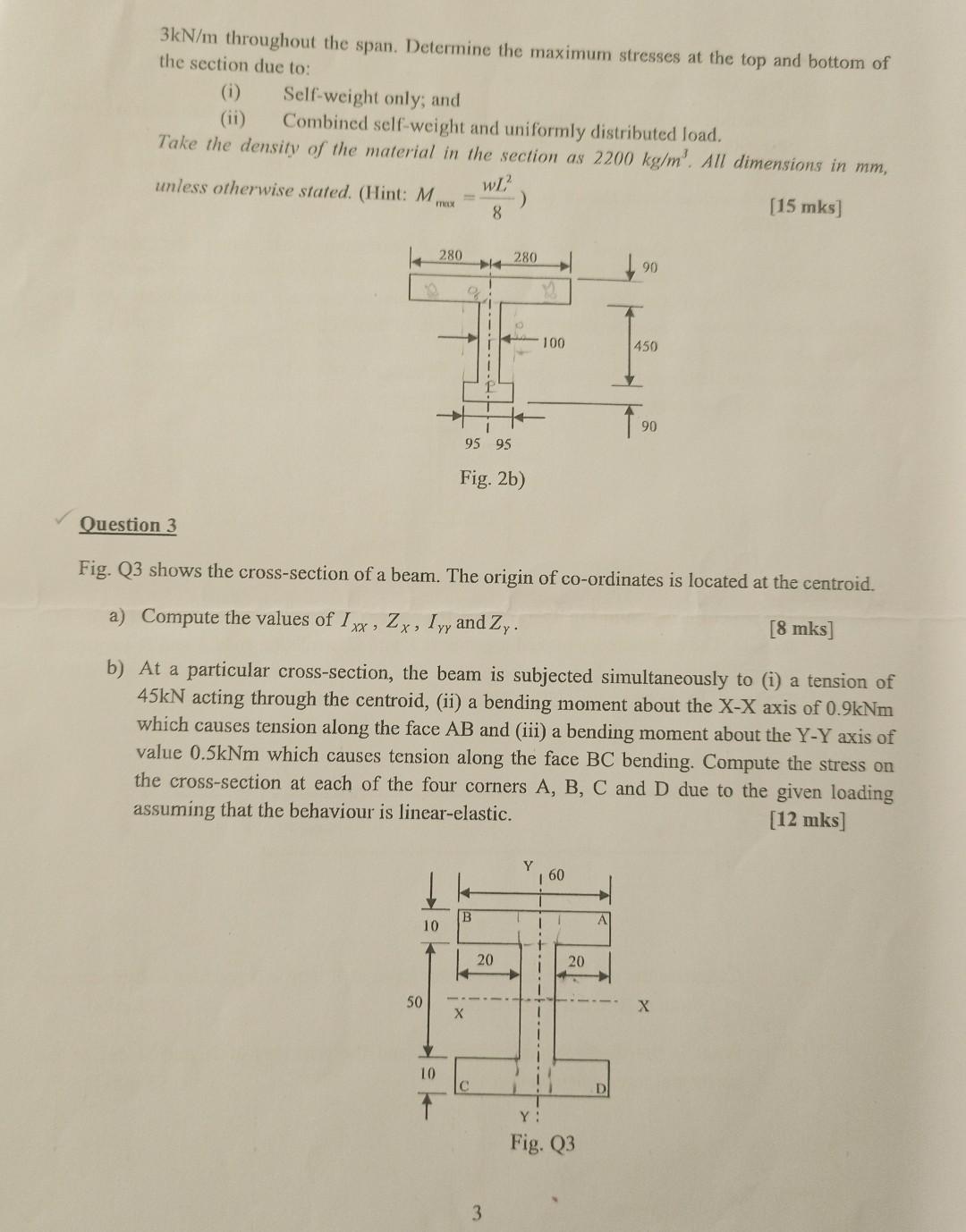 Solved Question 4 a) Show that in a beam of rectangular | Chegg.com