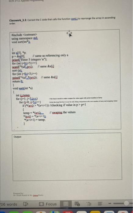 Solved LON Classwork 3.3: Correct the code that calls the | Chegg.com