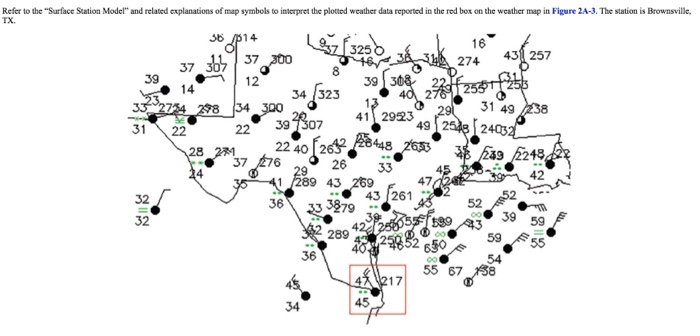 Solved Refer to the Surface Station Models and related | Chegg.com