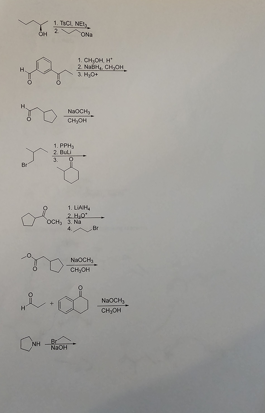 Solved Draw The Major product for each of the following | Chegg.com