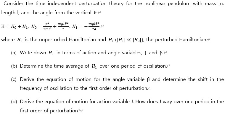 Consider the time independent perturbation theory for | Chegg.com