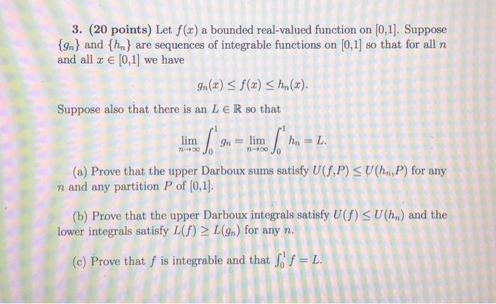 Solved 3 Points Let F X A Bounded Real Valued Chegg Com