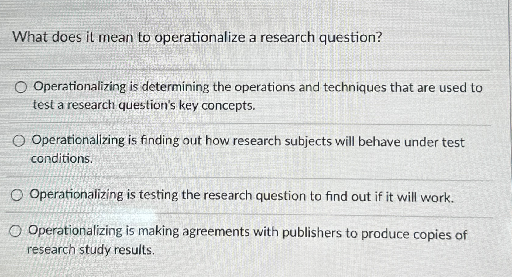 what does it mean to operationalize a hypothesis