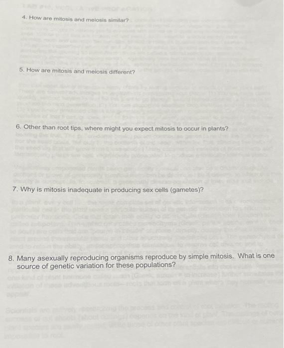 Solved LAB 9, Mitosis and Cell Division, Questions 1. The