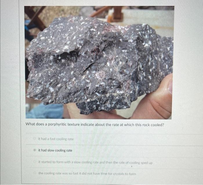 Solved What does a porphyritic texture indicate about the