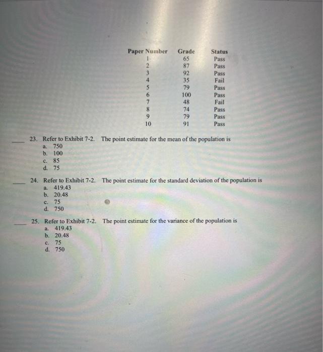 Solved Multiple Choice Identify the choice that best | Chegg.com