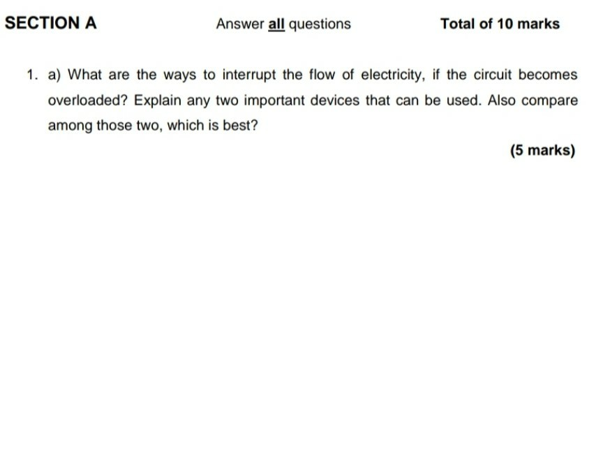 Solved SECTION A Answer all questions Total of 10 marks 1 Chegg com Solved SECTION A Answer all questions Total of 10 marks 1 Chegg com
