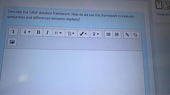 Solved 8 Describe the CAGE distance framework. How do we use | Chegg.com