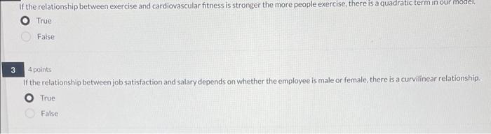 Solved If the relationship between exercise and | Chegg.com