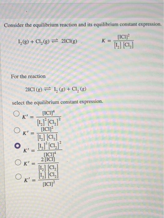 Solved Consider the equilibrium reaction and its equilibrium | Chegg.com