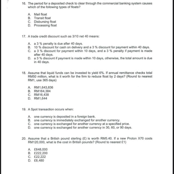 solved-16-the-period-for-a-deposited-check-to-clear-through-chegg