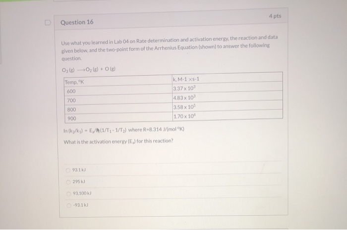 Solved 4 pts Question 16 Use what you learned in Lab 04 on | Chegg.com