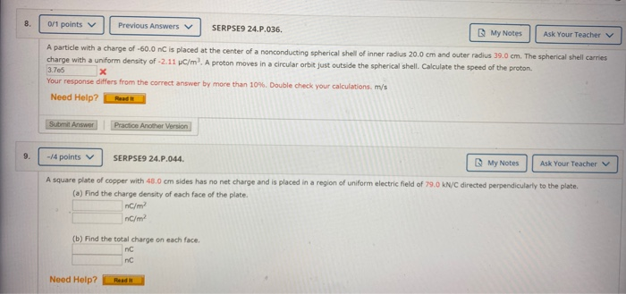 Solved please help with number 8 and 9. i think im very | Chegg.com