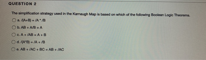 Solved QUESTION 2 The Simplification Strategy Used In The | Chegg.com