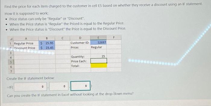 Solved First drop down: (E5=E2, FALSE, TRUE, E2=B2, E1=E2, | Chegg.com