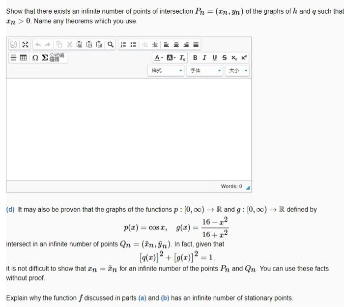 Solved A The Derivative Of A Continuous Function F [0 ∞ →r