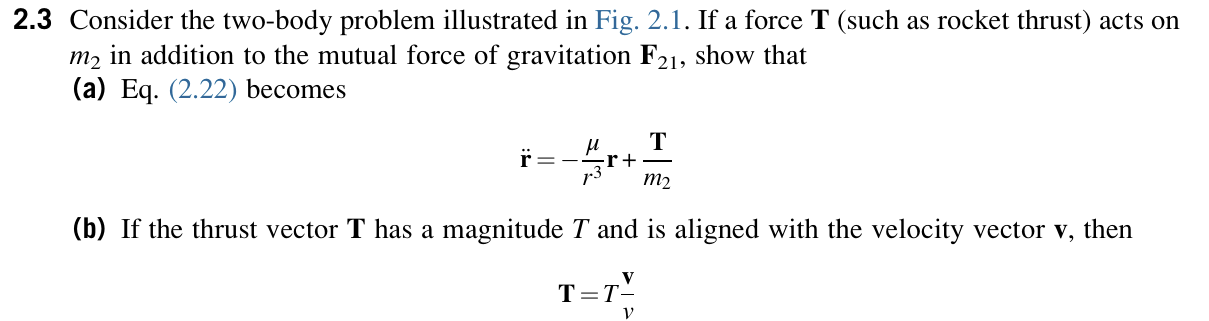 Two Body Problem Vector Fields Solved 2.3 Consider the two-body problem illustrated in | Chegg.com