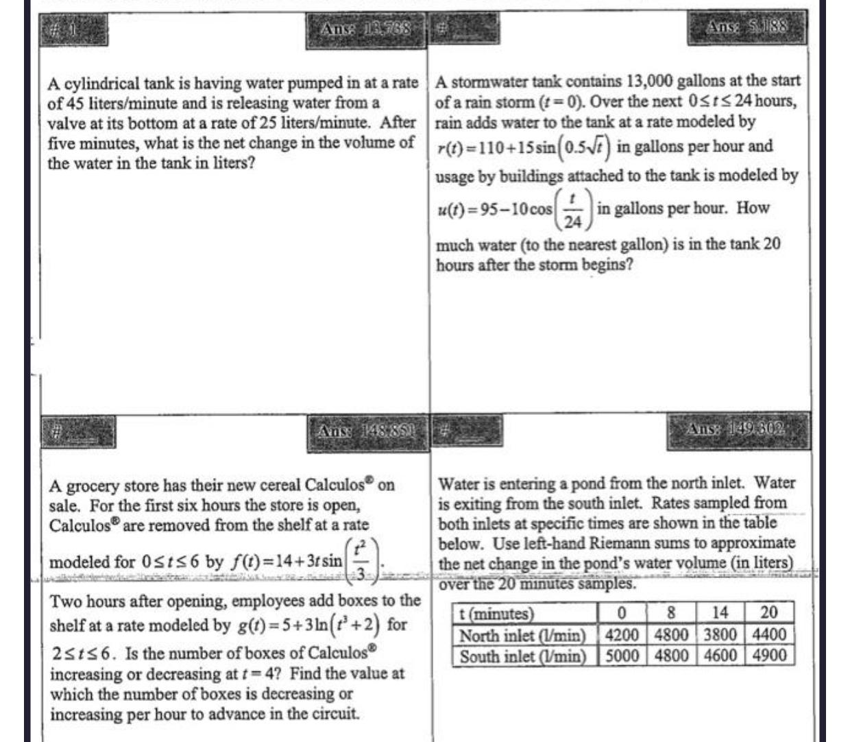 Solved Please solve these problems and show all steps. Round | Chegg.com