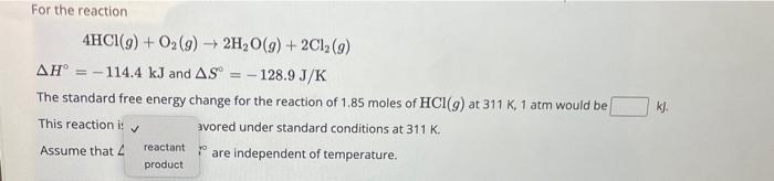 Solved For the reaction | Chegg.com