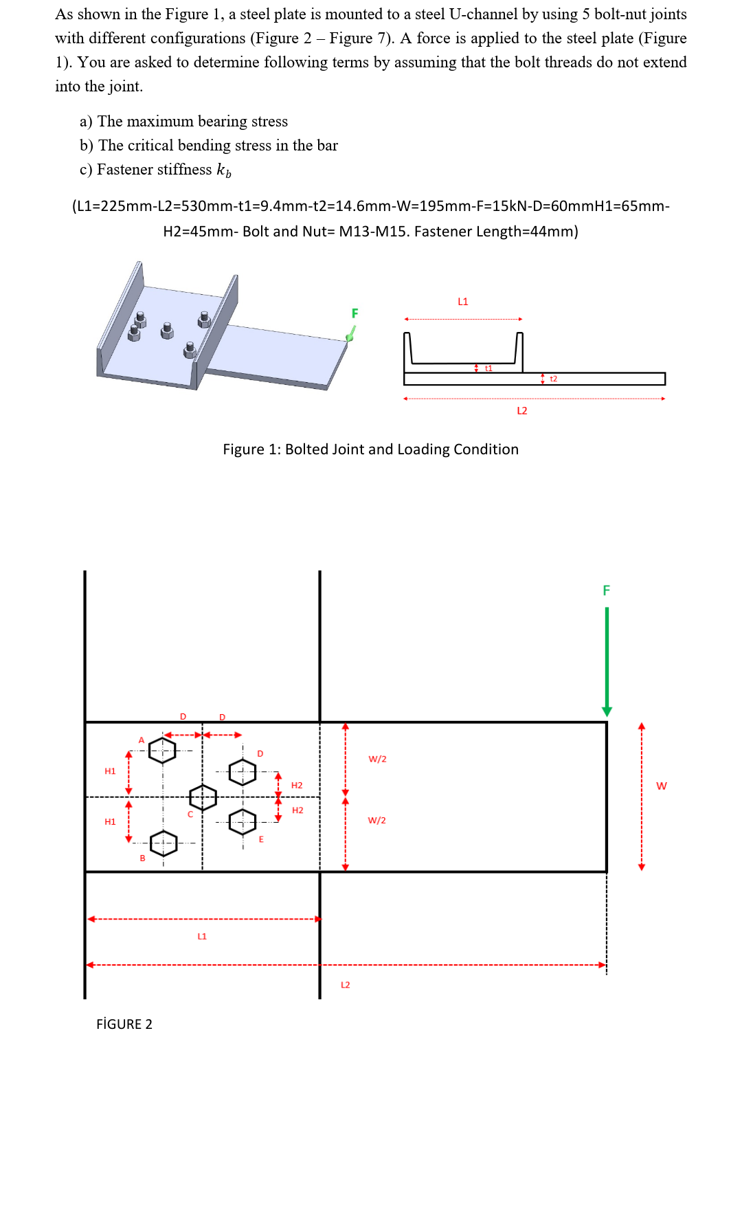 Solved As shown in the Figure 1, a steel plate is mounted to | Chegg.com