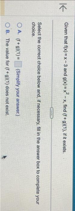 Solved Given That F X X 3 And G X X² X Find F G 1