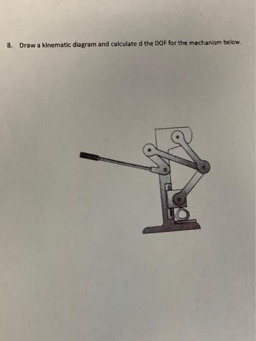 Solved 8. Draw a kinematic diagram and calculate d the DOF | Chegg.com