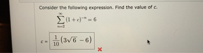 Solved Consider the following expression. Find the value of | Chegg.com