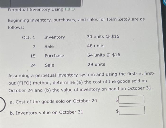 Solved Beginning Inventory, Purchases, And Sales For Item | Chegg.com