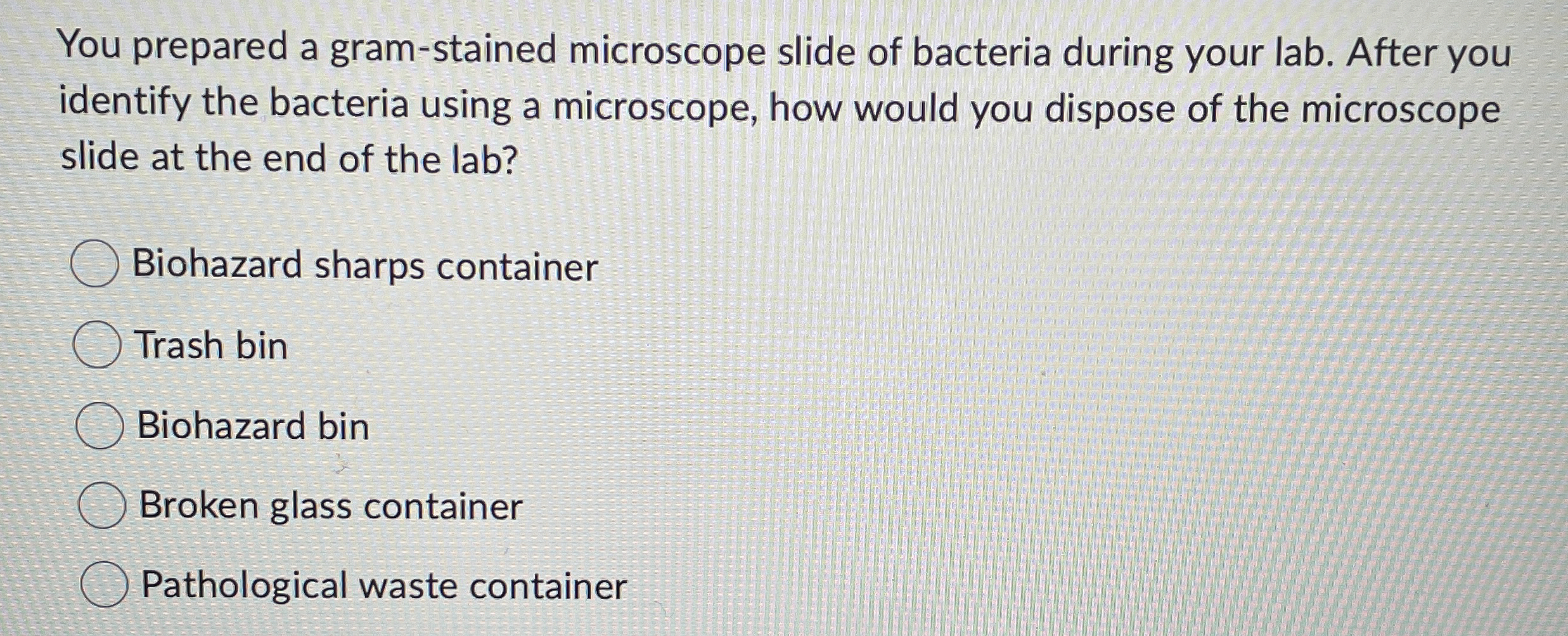Solved You prepared a gram-stained microscope slide of | Chegg.com