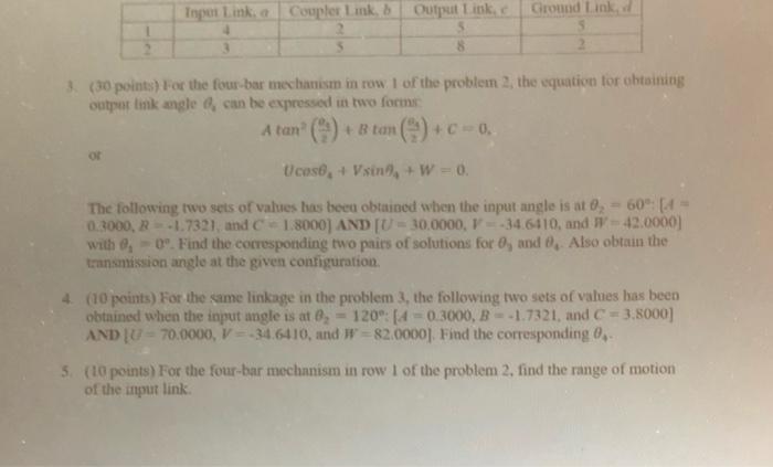 Solved 1. (30 points) Two mechanisms are shown in the figure | Chegg.com