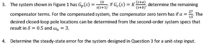 Solved Figure 13. The system shown in Figure 1 has | Chegg.com
