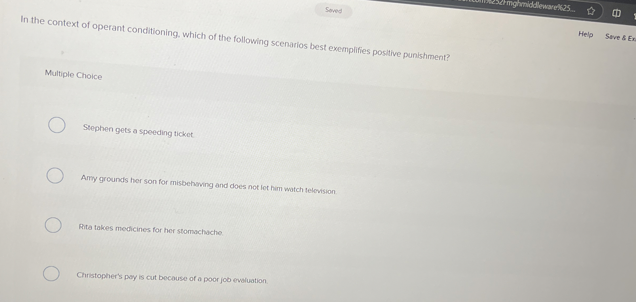 Solved In the context of operant conditioning, which of the