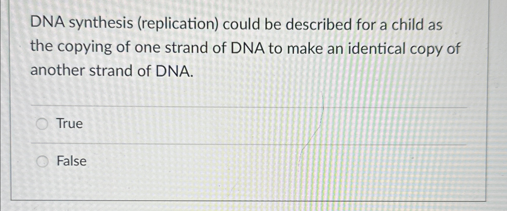 Solved DNA synthesis (replication) ﻿could be described for a | Chegg.com