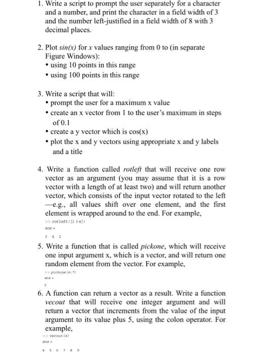 Solved 1. Write a script to prompt the user separately for a | Chegg.com