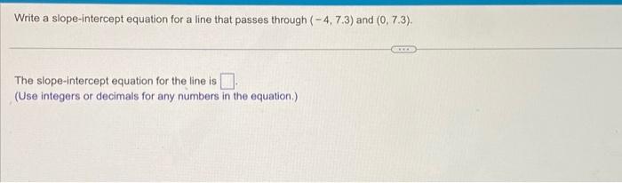 equation of the line with slope m and x intercept a is