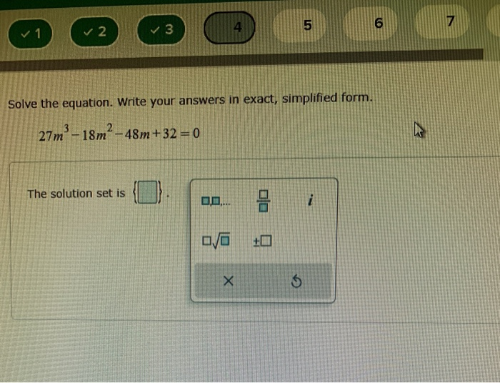 Solved 4 3 5 1 6 2 Solve the equation. Write your answers | Chegg.com