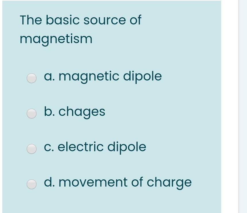 Basics deals of magnetism