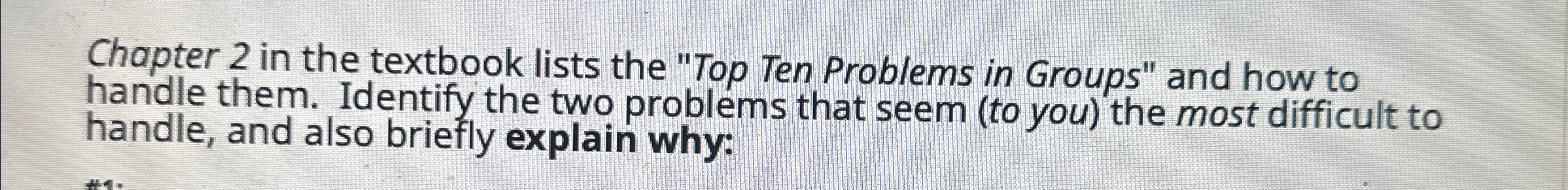 Solved Chapter 2 ﻿in the textbook lists the "Top Ten | Chegg.com