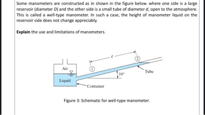 Solved Some manometers are constructed as in shown in the | Chegg.com