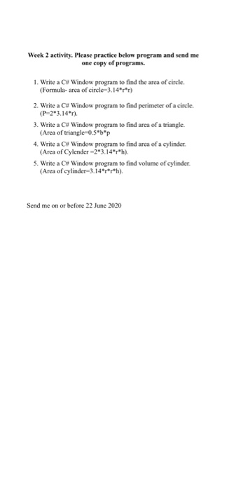 Solved Week 2 activity. Please practice below program and | Chegg.com