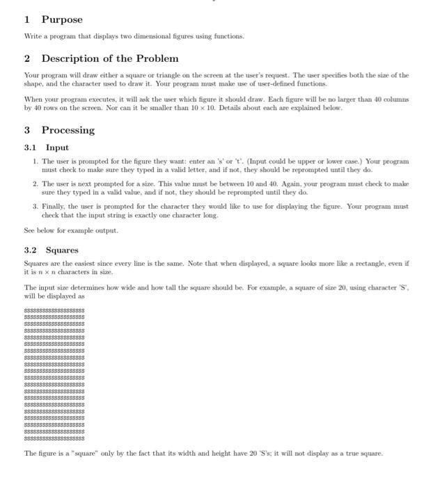 Solved 1 Purpose Write a program that displays two | Chegg.com