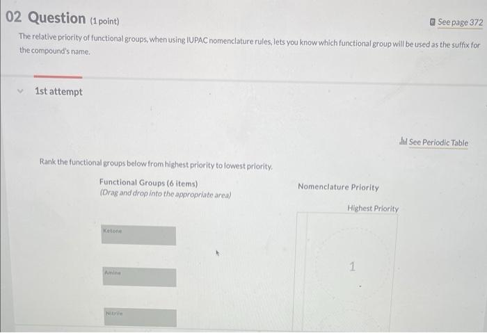 Solved 2 Question (1 point) e See page 372 The relative | Chegg.com