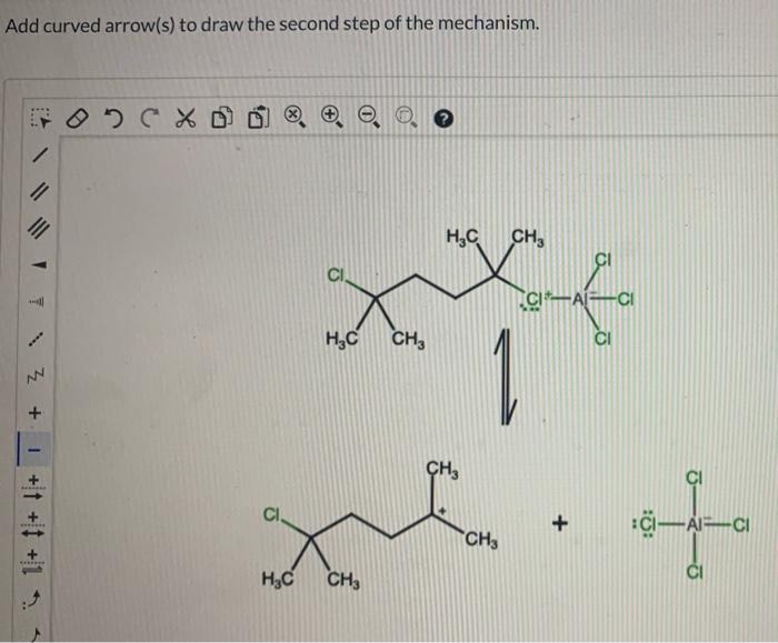 Solved Add curved arrow(s) to draw the second step of the | Chegg.com