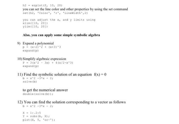 Solved 1) Open the matlab editor using the GUI interface or | Chegg.com